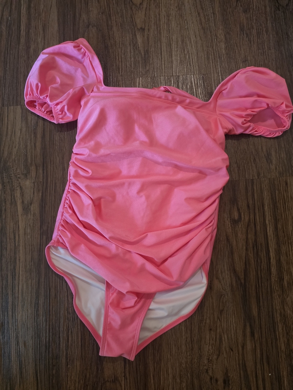 Pink Desert Puff Sleeve Swimsuit